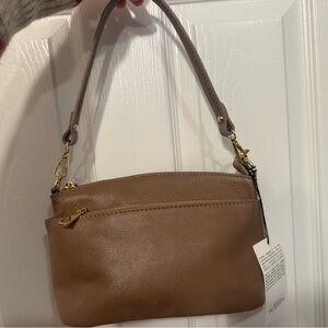 Chic Tan Leather Shoulder Bag
